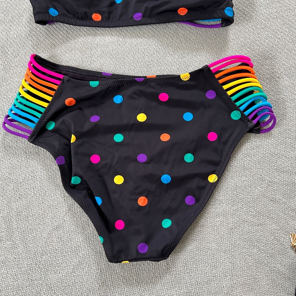 Coco Rave Black Bikini Racerback High-Waisted - Picture 3 of 4